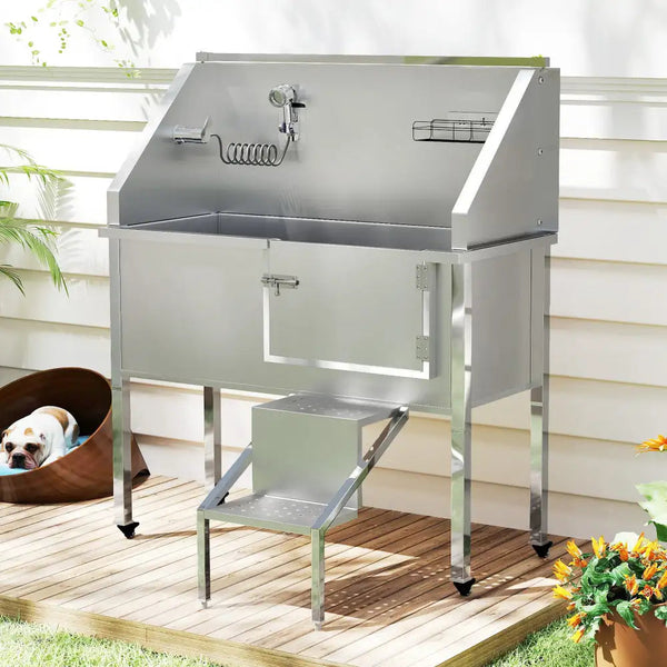 Coziwow 49.2"L Stainless Steel Pet Bath Pool