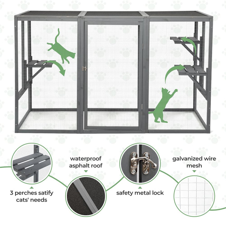 71 inch outdoor cat enclosure details