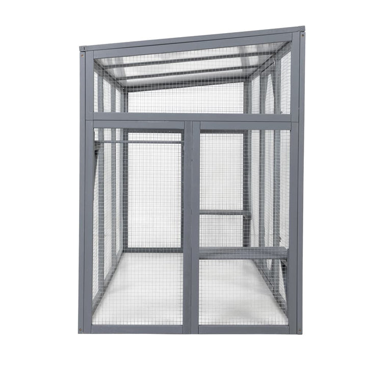71 inch outdoor cat enclosure gray-CW12U0716