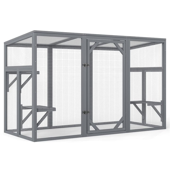 71 inch outdoor cat enclosure gray-CW12U0716