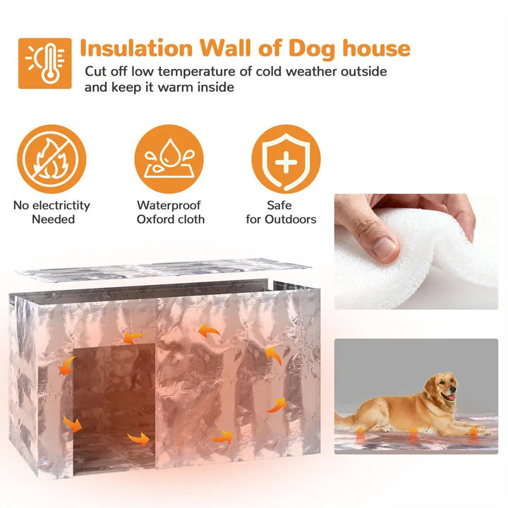 Coziwow 59''L Insulated Dog House with Feeding Bowl Coziwow