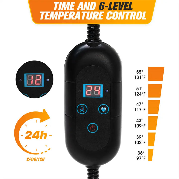 Coziwow Heated Pet Pad with Cover & Temperature Control