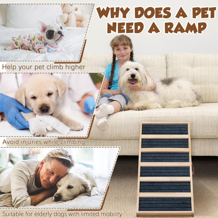 Coziwow 39″L Portable Wooden Dog Ramp-CW12B0523