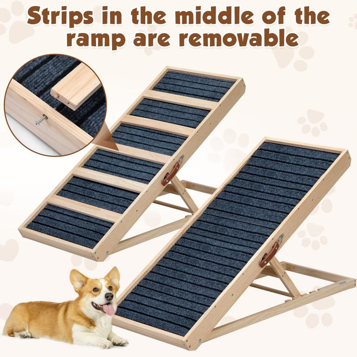 Coziwow 39″L Portable Wooden Dog Ramp-CW12B0523