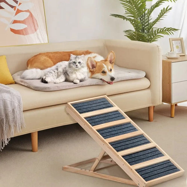 Coziwow Pet Steps & Ramps Coziwow 39″L Portable Wooden Dog Ramp