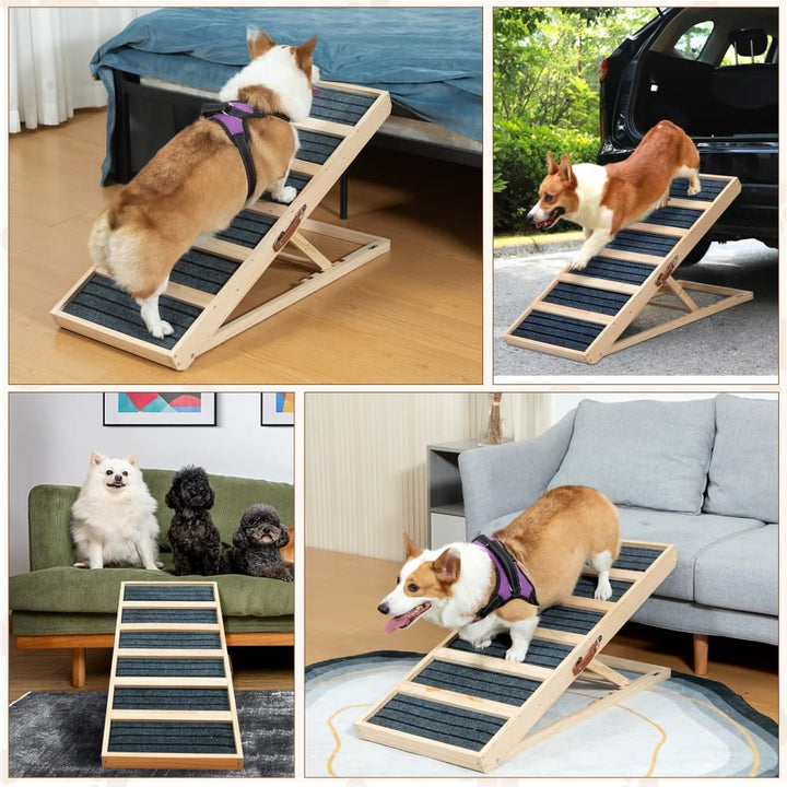 Coziwow 39″L Portable Wooden Dog Ramp-CW12B0523