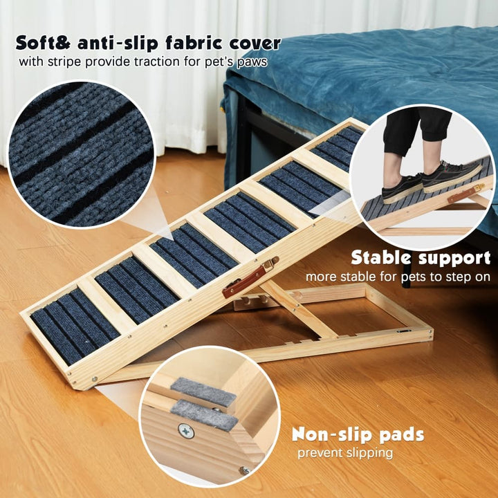 Coziwow 39″L Portable Wooden Dog Ramp-CW12B0523 Details