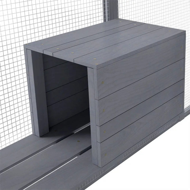 Coziwow 108.48"L Extra-Large Outdoor Wooden Cat Enclosure Coziwow