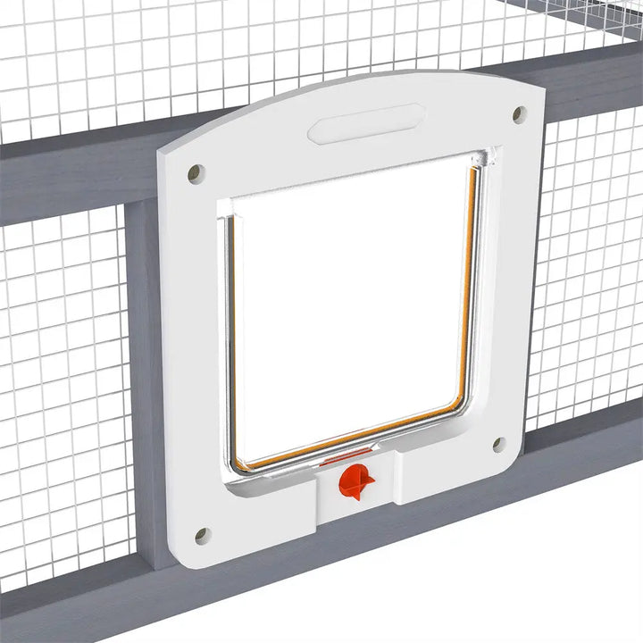 Coziwow 108.48"L Extra-Large Outdoor Wooden Cat Enclosure Coziwow