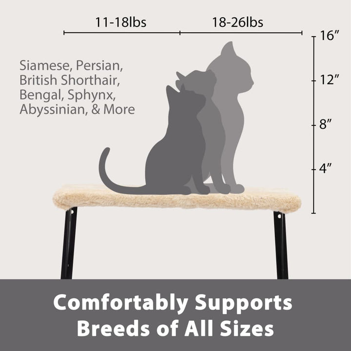 Coziwow 5 Pcs Wall-Mounted Cat Climber Set-CW12E0506