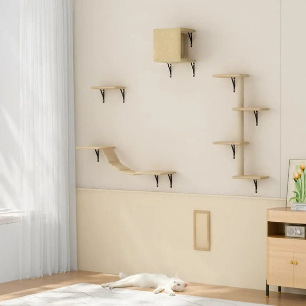 Coziwow Cat Perches & Shelves Coziwow 5 Pcs Wall-Mounted Cat Climber Set