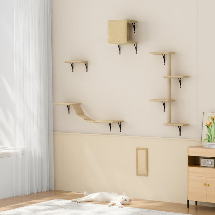 Coziwow 5 Pcs Wall-Mounted Cat Climber Set-CW12E0506