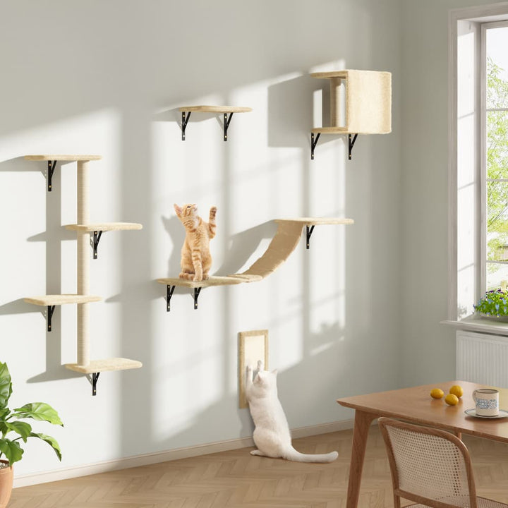Coziwow 5 Pcs Wall-Mounted Cat Climber Set-CW12E0506