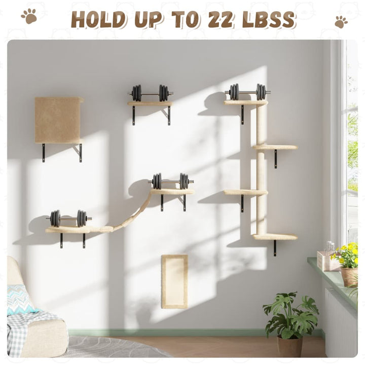 Coziwow 5 Pcs Wall-Mounted Cat Climber Set-CW12E0506
