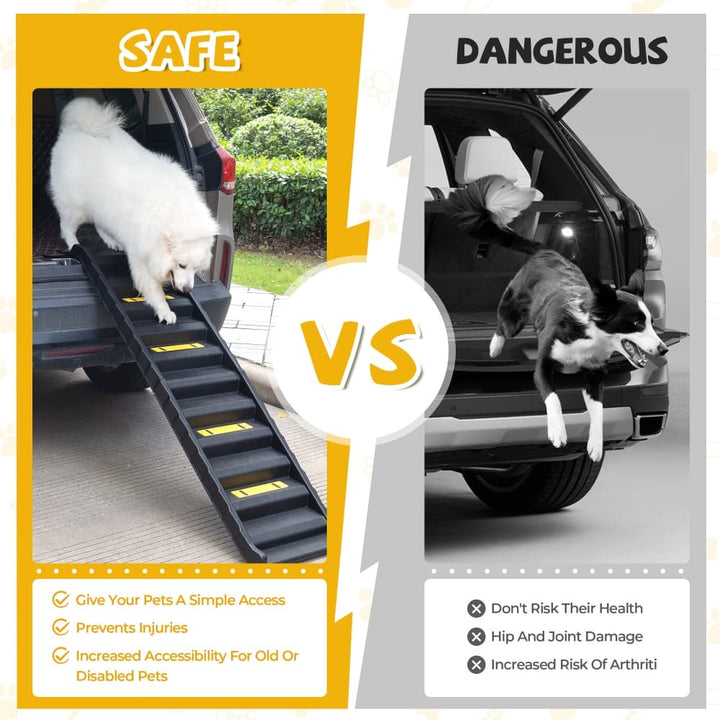 Coziwow 61''L Portable Plastic Dog Car Ramp-CW12E0560