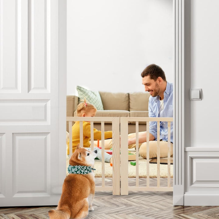 Coziwow 17.5″H Wooden Foldable Pet Gate-CW12F0237
