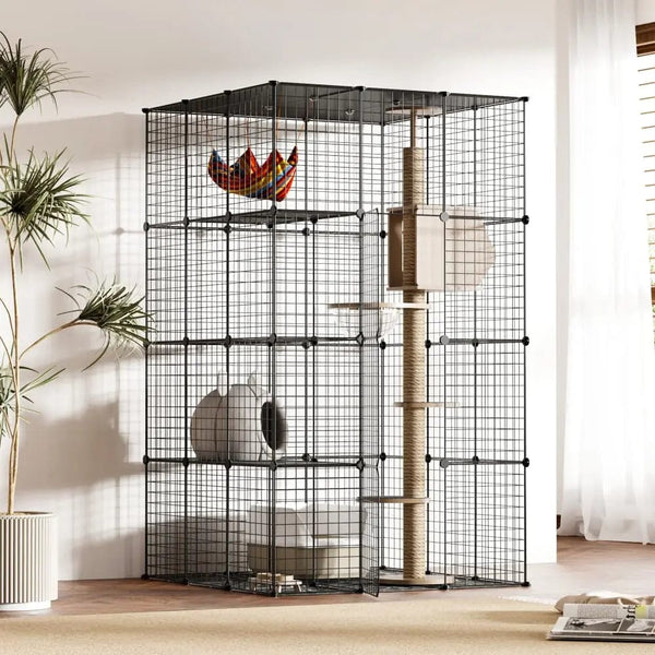 Coziwow Enclosures & Cages Coziwow 42″L Iron Mesh DIY Cat Enclosure