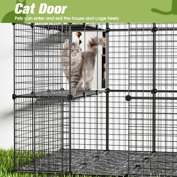 Coziwow 42″L Iron Mesh DIY Cat Enclosure-CW12F0507