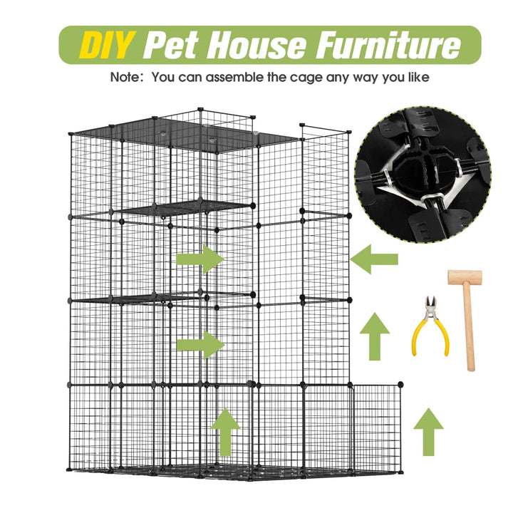 Coziwow 42″L Iron Mesh DIY Cat Enclosure-CW12F0507