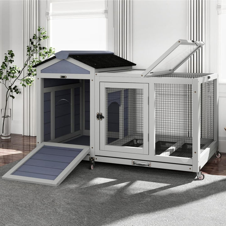 Coziwow 39"L Wooden Rabbit House Plain-CW12F0687