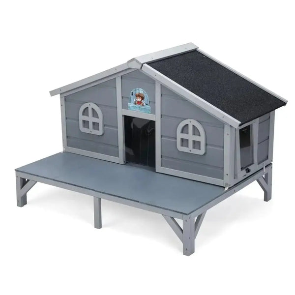 Coziwow 39''L Elevated Outdoor Cat House - Perfect for Your Feline