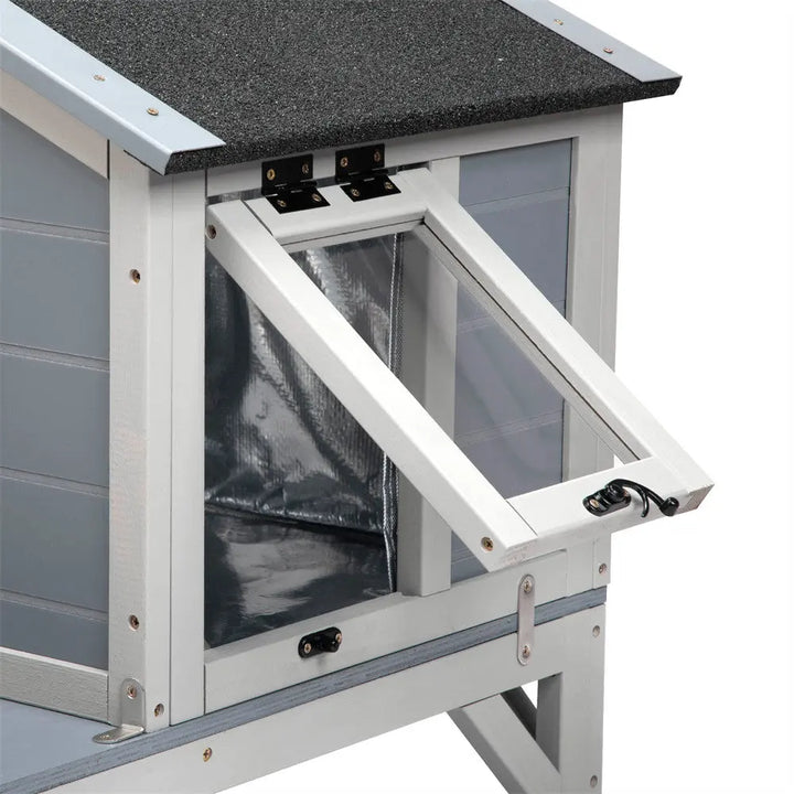 Coziwow 39" L Insulated Wooden Cat House