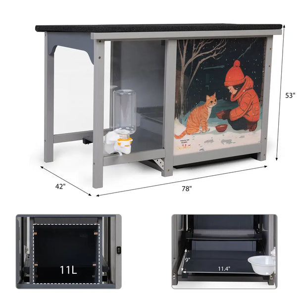 Ultimate Stray Cat Feeder: Weatherproof & Convenient – coziwow
