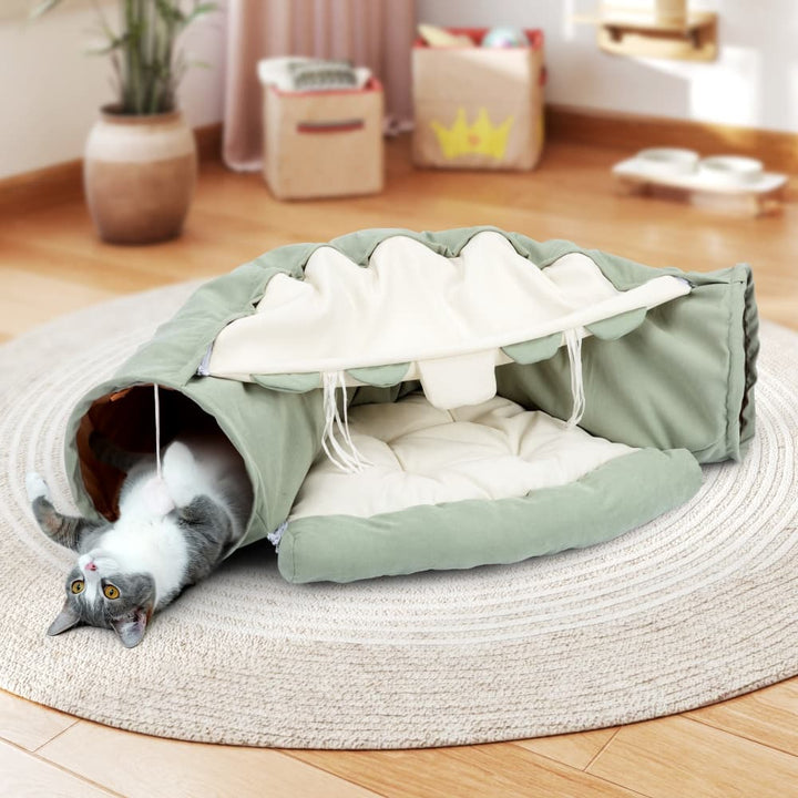 Coziwow Collapsible Cat Tunnel Bed Green-CW12G0400