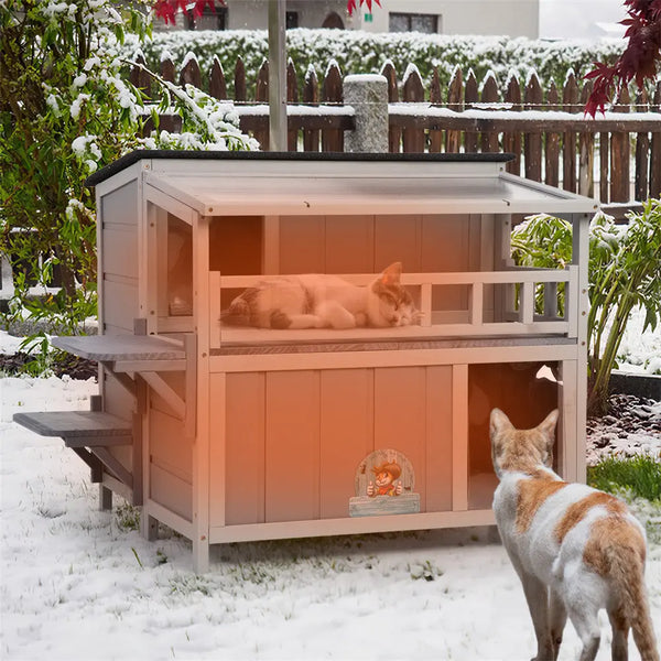 Coziwow Insulated Wooden Cat House - Perfect Outdoor Shelter – coziwow