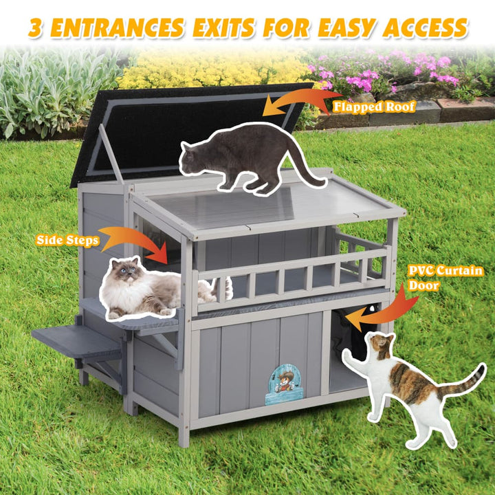 Coziwow 36''L Outdoor Warm Cat House Insulated-CW12G0706