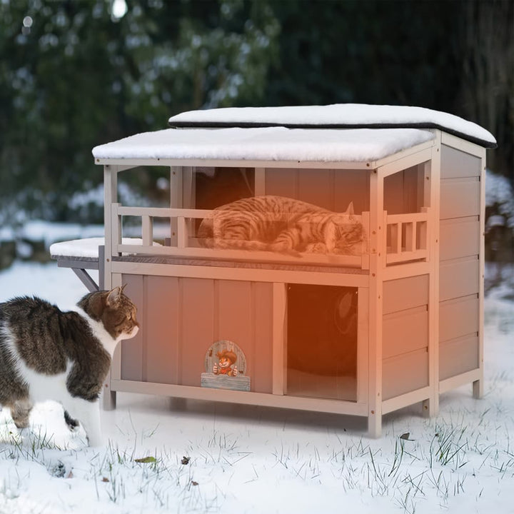 Coziwow 36''L Outdoor Warm Cat House Insulated-CW12G0706