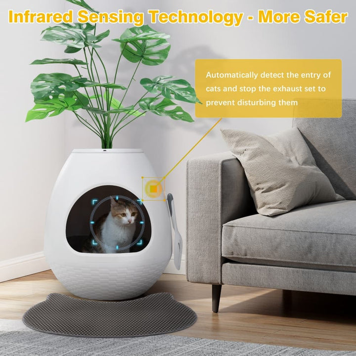 Coziwow Eggloa6 2-in-1 Cat Litter Box & Cat Bed Upgraded-CW12H0653