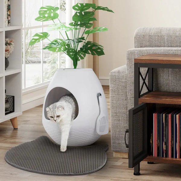 Coziwow Cat Litter Boxes Coziwow Eggloa6 2-in-1 Cat Litter Box & Cat Bed