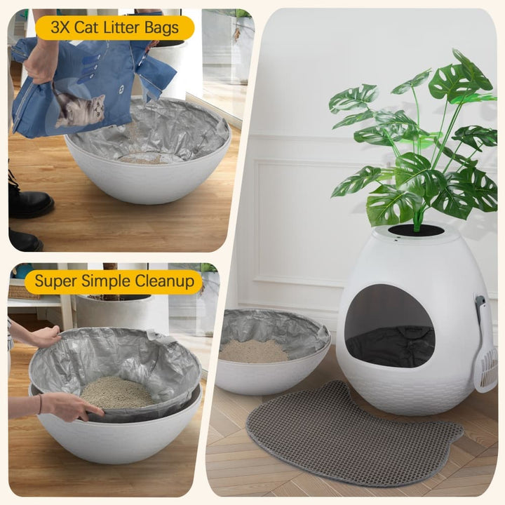 Coziwow Eggloa6 2-in-1 Cat Litter Box & Cat Bed Upgraded-CW12H0653