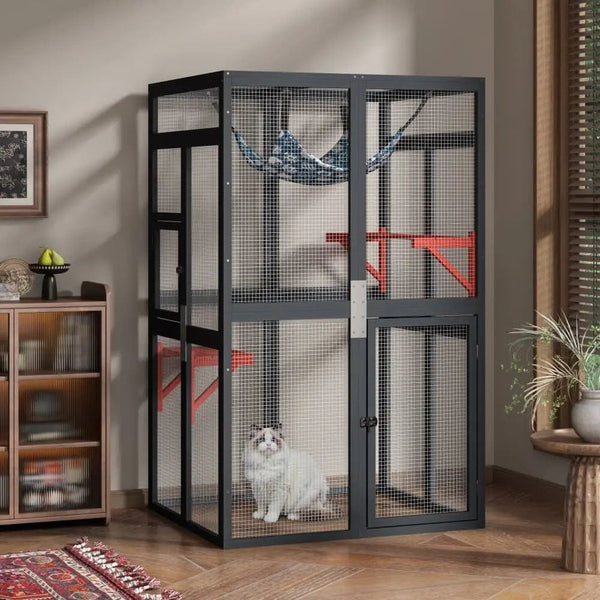 Coziwow 39″L Wooden Outdoor Cat Catio