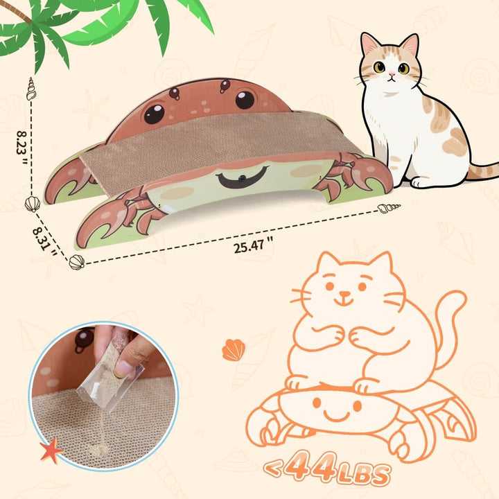 Coziwow Crab-Shape Cat Scratcher Bed Lounge-CW12H0779