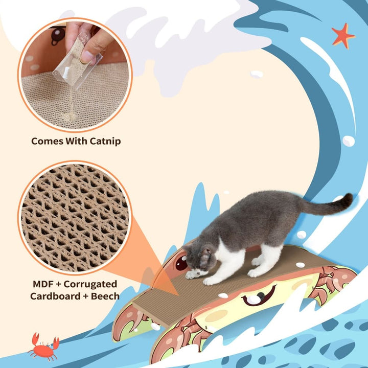 Coziwow Crab-Shape Cat Scratcher Bed Lounge-CW12H0779
