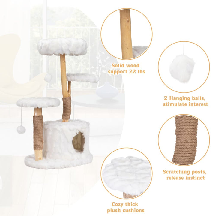 Coziwow 42" Tall Cloud Cat Tree Tower-CW12K0528