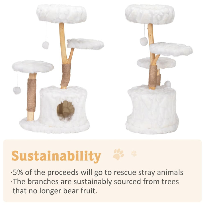 Coziwow 42" Tall Cloud Cat Tree Tower-CW12K0528