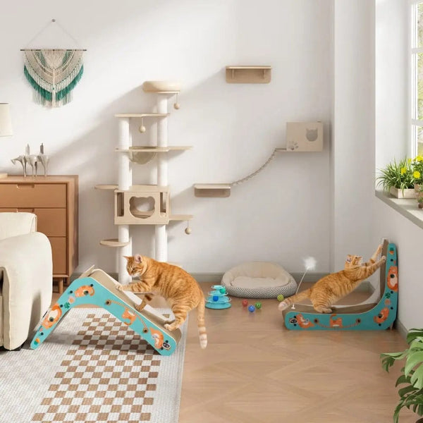 Coziwow Cat Scratchers & Scratching Posts Coziwow 27''L L-Shape Patterned Cat Scratcher