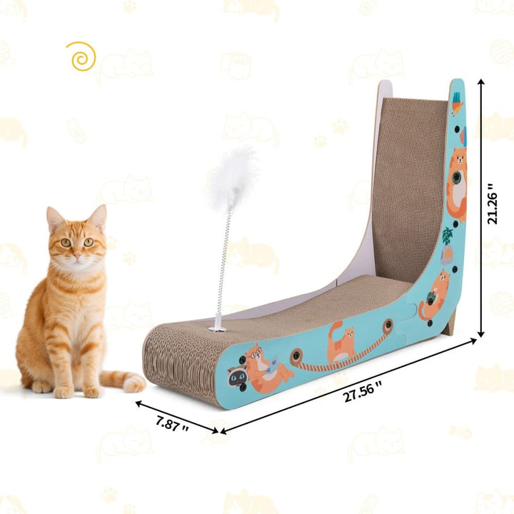 Coziwow 27''L L-Shape Cat Scratcher Lounge-CW12K0780