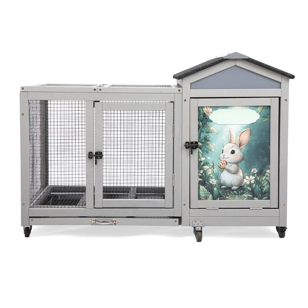 Coziwow 39"L Insulated Wooden Rabbit House