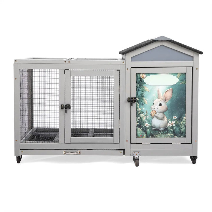 Coziwow 39"L Insulated Wooden Rabbit House