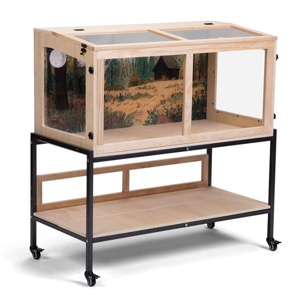 Coziwow 39"L Natural Wood High Stand Hamster Cage Coziwow