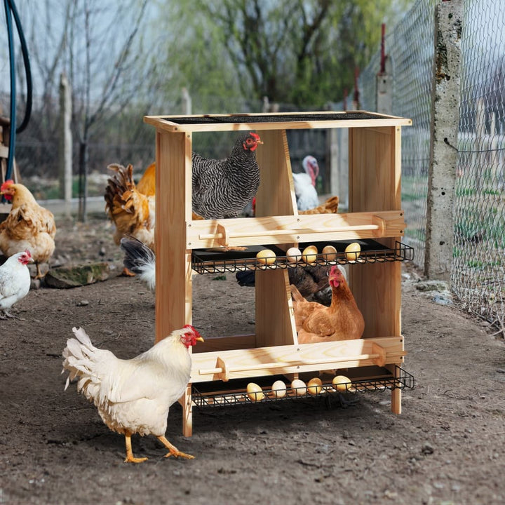 Coziwow 2-Tier Chicken Coop with 4 Nesting Boxes-CW12L0691