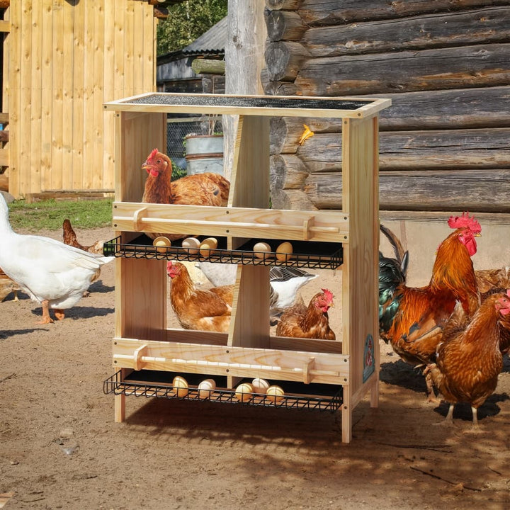 Coziwow 2-Tier Chicken Coop with 4 Nesting Boxes-CW12L0691