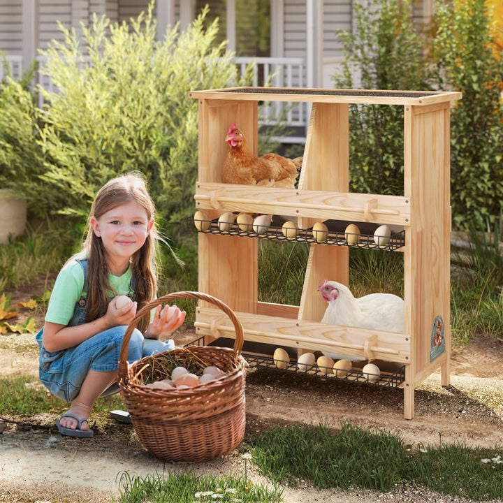 Coziwow 2-Tier Chicken Coop with 4 Nesting Boxes-CW12L0691