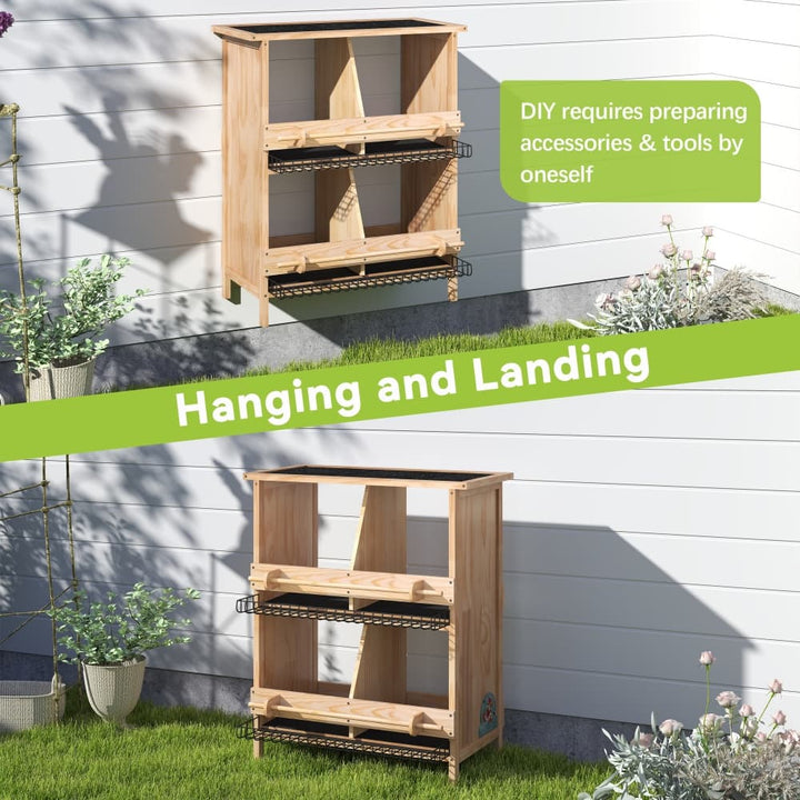 Coziwow 2-Tier Chicken Coop with 4 Nesting Boxes-CW12L0691
