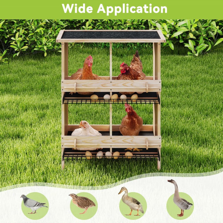 Coziwow 2-Tier Chicken Coop with 4 Nesting Boxes-CW12L0691