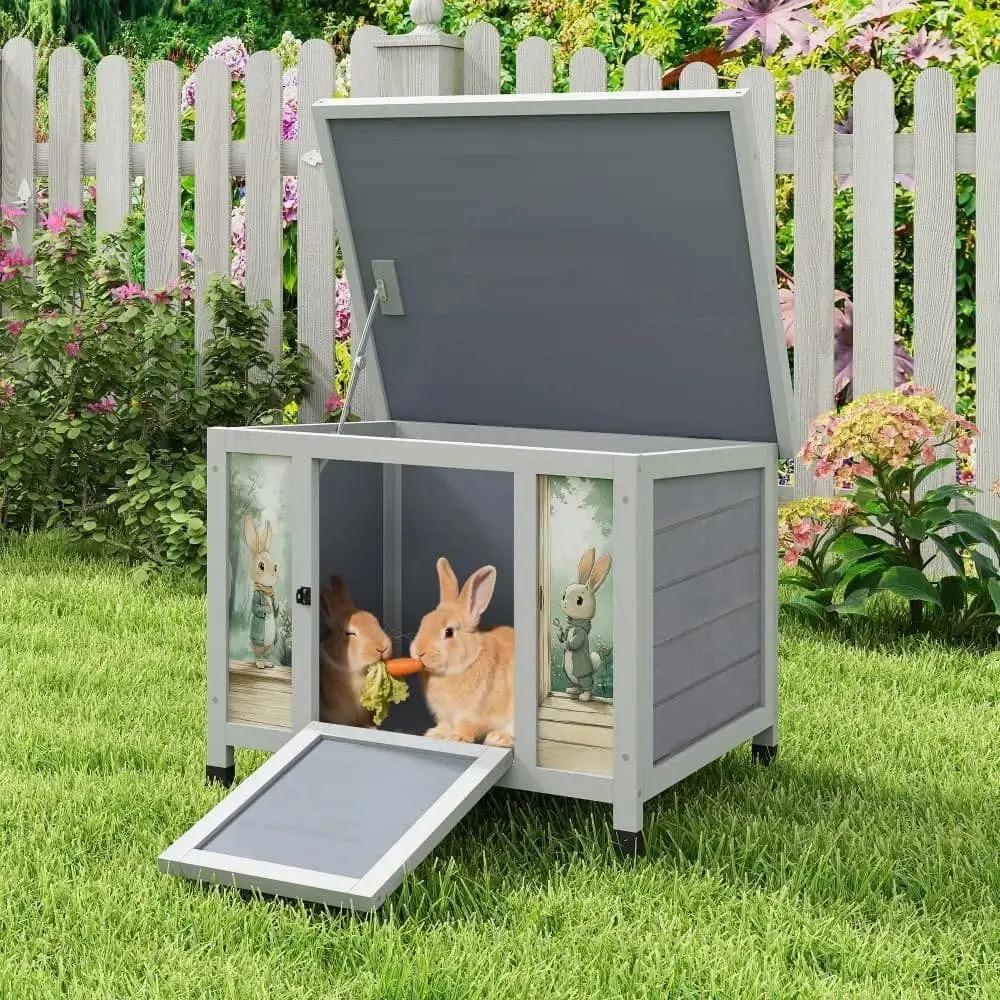 Coziwow 24″L Small Wooden Rabbit House for Your Pets – coziwow